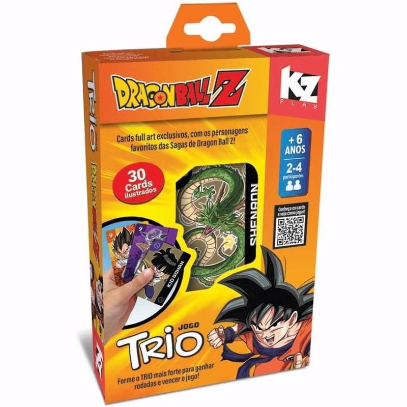 Jogo de Cartas Trio Dragon Ball Z Com 30 Cards 1283 - Elka - Deck